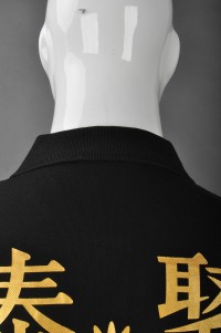 P710 訂做個性Polo恤款式   自訂印花LOGOPolo恤款式 泰國餐廳 公司 飲食行業 服務員 侍應制服  製作Polo恤款式   Polo恤專營    黑色 細節-1